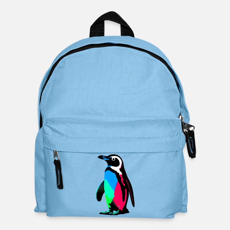 Pinguin - Kinder Rucksack - Hellblau