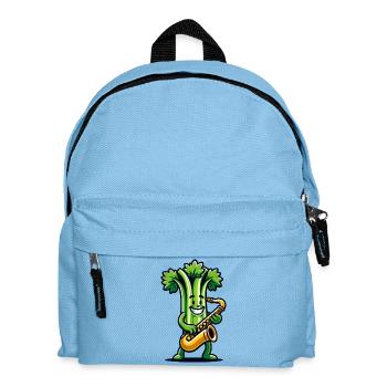 Saxy Sellerie bringt den knackigen Jazz - Kinder Rucksack - Hellblau - Vorne