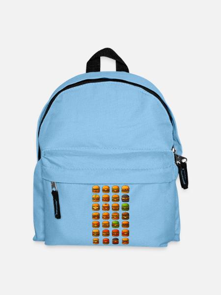Vielfaltige Burger-Designs für Food-Liebhaber - Kinder Rucksack - Hellblau