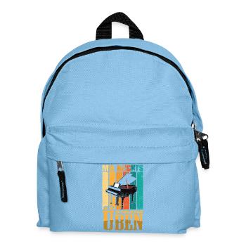 Playing the piano to the right Piano player Pianist - Kids' Backpack - light blue - Front