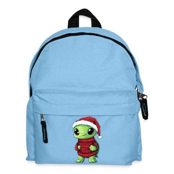 Schildkröte Weihnachten Xmas - Kinder Rucksack - Hellblau - Vorne