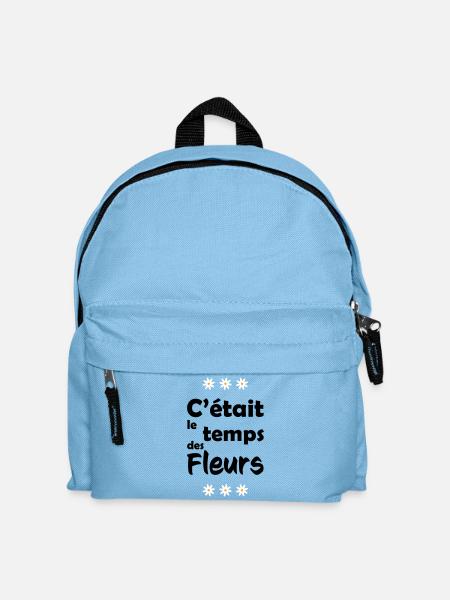 It was flower time - Kids' Backpack - light blue