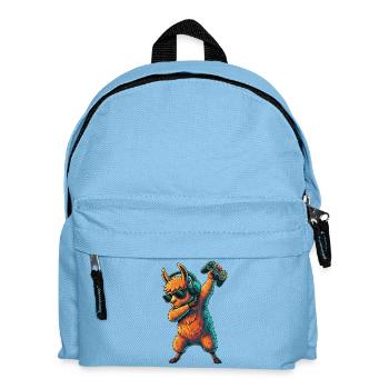 Gamer Llama Alpaca Playing Video Games Art - Kids' Backpack - light blue - Front