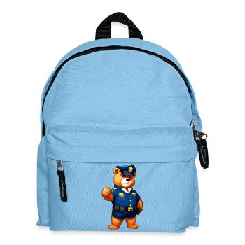 Bären Polizei - Kinder Rucksack - Hellblau - Vorne