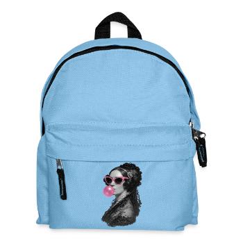 Ada Lovelace mit rosa Sonnenbrille und Kaugummi - Kinder Rucksack - Hellblau - Vorne