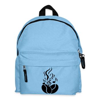 Coffee beans with music notes - Kids' Backpack - light blue - Front