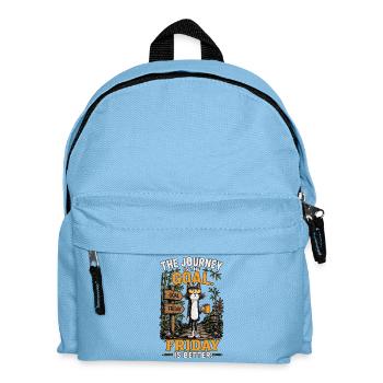 Freitag ist besser: Katzenreise - Kinder Rucksack - Hellblau - Vorne
