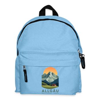 Allgäu National Park | Vintage Mountain - Kinder Rucksack - Hellblau - Vorne