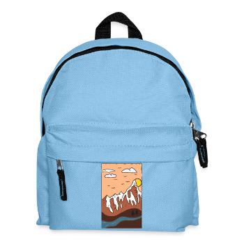 Mountain Landscape Sunset - Kids' Backpack - light blue - Front