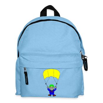 parachute skydiving parachuting skydiver - Kids' Backpack - light blue - Front