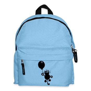 Katze mit Ballon - Kinder Rucksack - Hellblau - Vorne