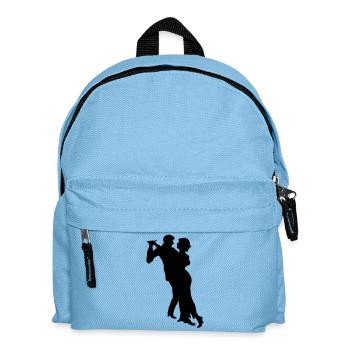 Dancing, dancing couple shadow illustration - Kids' Backpack - light blue - Front