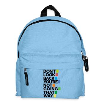 Schau nicht zurück - Kinder Rucksack - Hellblau - Vorne