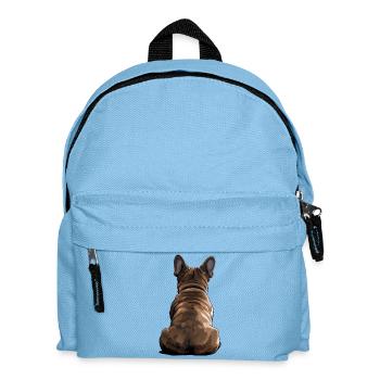 French Bulldog - Kids' Backpack - light blue - Front