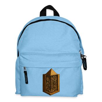 Pyramide de Khéphren | Art du mécanisme d’engrenage ancien - Sac à dos Enfant - bleu clair - Devant