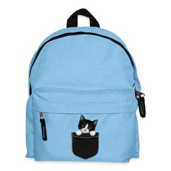 Cat Pocket jette un coup d’œil à un chat mignon dans la poche - Sac à dos Enfant - bleu clair - Devant