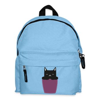 Cat In The Breast Pocket - Kids' Backpack - light blue - Front