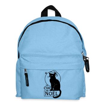 Le Chat de Noël – Vintage Christmas Cat - Kids' Backpack - light blue - Front