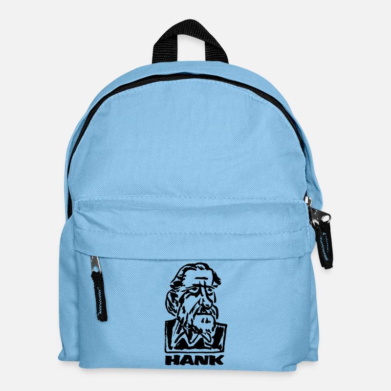 Portrait Hank Bukowski - Sac à dos Enfant - bleu clair