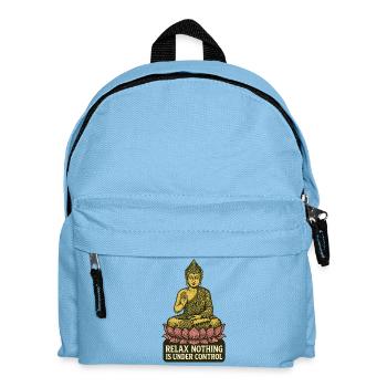 Buddha Lotus Zen Entspannungszitat - Kinder Rucksack - Hellblau - Vorne