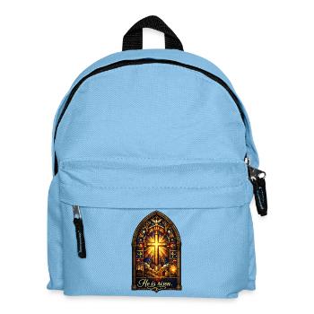 Il est Jésus de Pâques ressuscité - Sac à dos Enfant - bleu clair - Devant