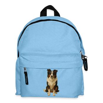 Layered Paper Collie - Kids' Backpack - light blue - Front