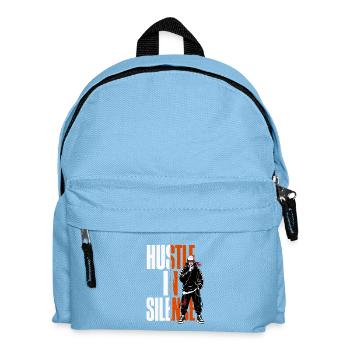 Hustle in Silence Graffiti - Kinder Rucksack - Hellblau - Vorne