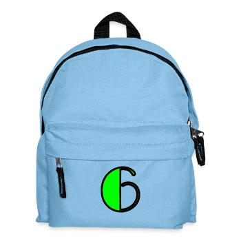 6 YEARS. 6th ANNIVERSARY. BIRTHDAY 6 YEARS. 6 - Kids' Backpack - light blue - Front