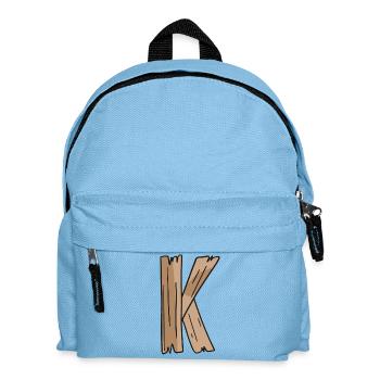 Lettre K Bois Bois Lettre Nom - Sac à dos Enfant - bleu clair - Devant
