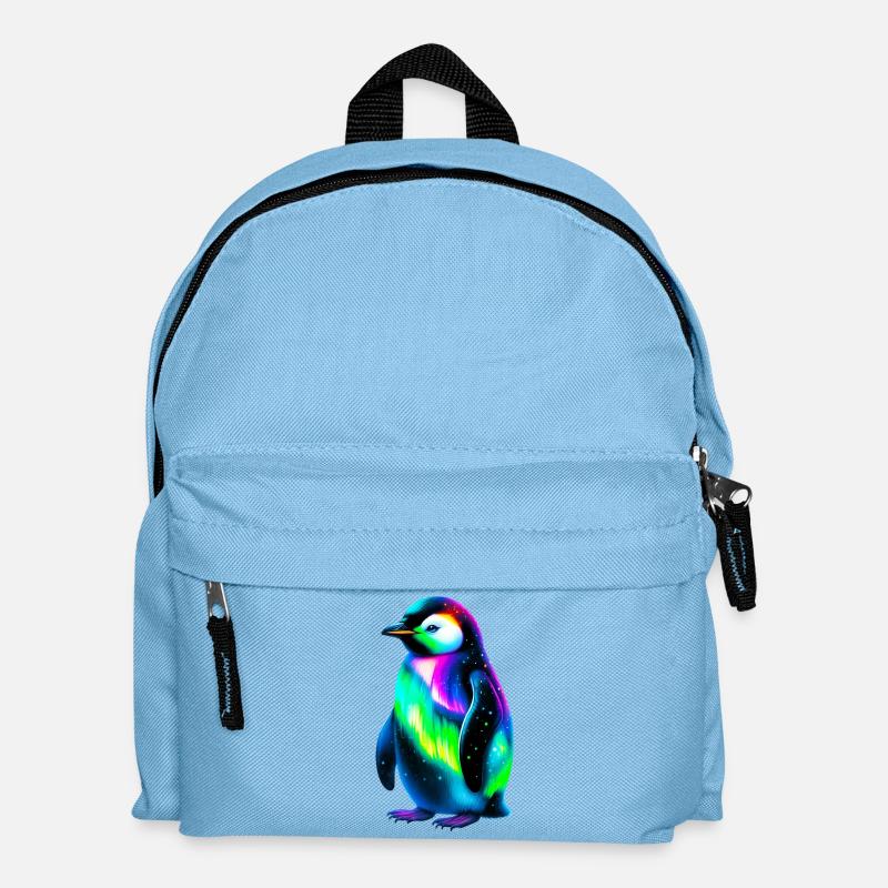 Pinguin - Kinder Rucksack - Hellblau