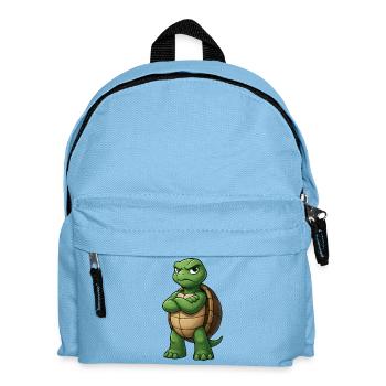 Coole Schildkröte Gamer Cartoon Persönlichkeit - Kinder Rucksack - Hellblau - Vorne