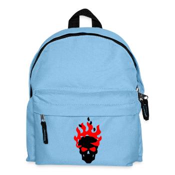 Schädel - Kinder Rucksack - Hellblau - Vorne