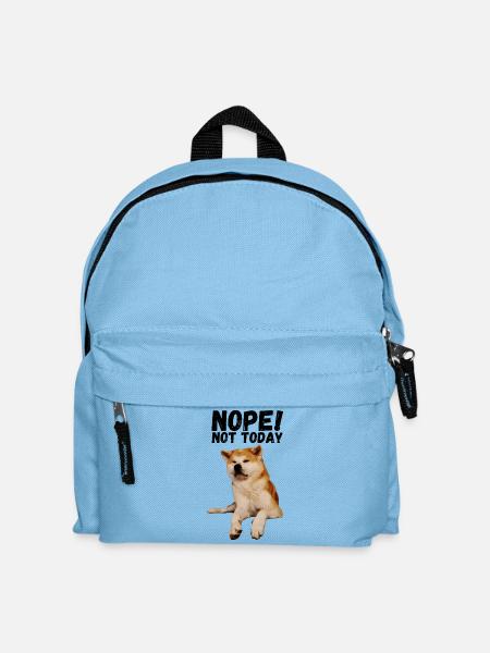 Akita Nope not today - Kinder Rucksack - Hellblau