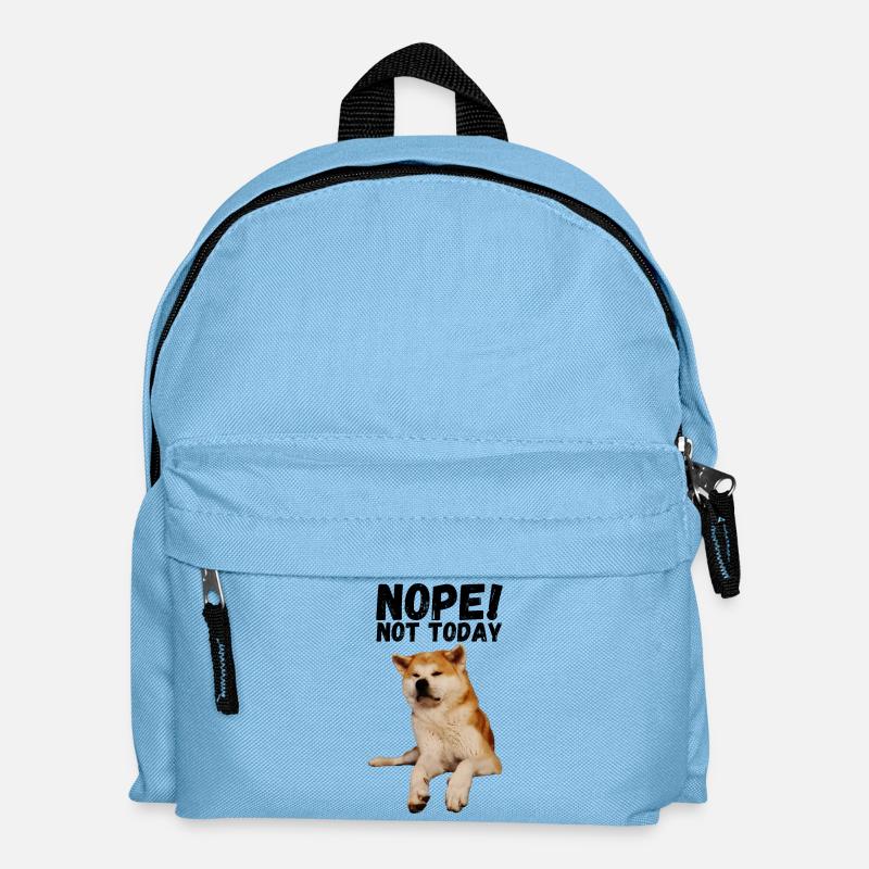 Akita Nope not today - Kinder Rucksack - Hellblau