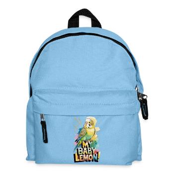  My Baby Lemon Wellensittich Spruch Bunter Sittich - Kinder Rucksack - Hellblau - Vorne