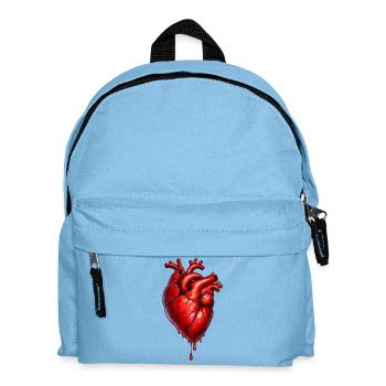 Cœur goutte anatomique - Sac à dos Enfant - bleu clair - Devant