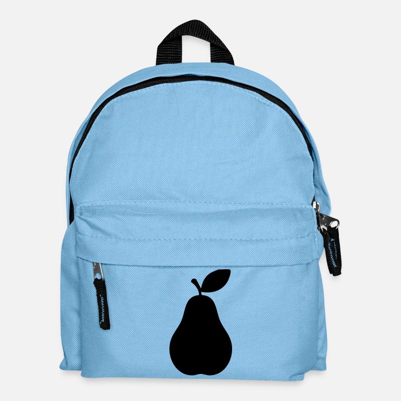 Birnensilhouette – Elegantes Fruchtdesign - Kinder Rucksack - Hellblau