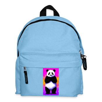 Panda - Kinder Rucksack - Hellblau - Vorne