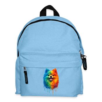 Poméranie aux couleurs vives - Sac à dos Enfant - bleu clair - Devant