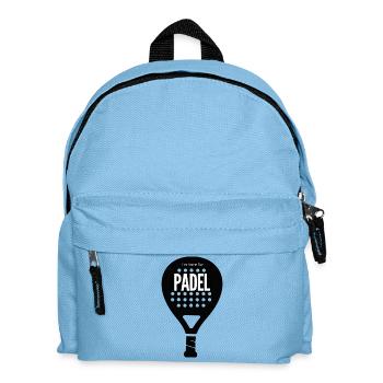 Padel Fokus Dunkles Motiv - Kinder Rucksack - Hellblau - Vorne