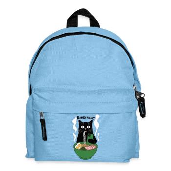 Ramen Night Cat Smartphone - Kids' Backpack - light blue - Front