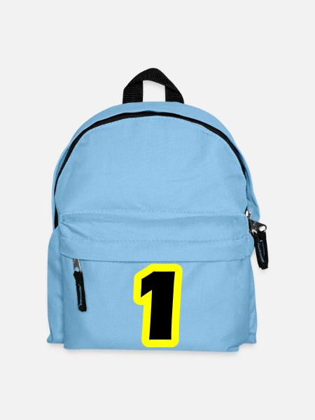 1 Number Symbol - Kids' Backpack - light blue
