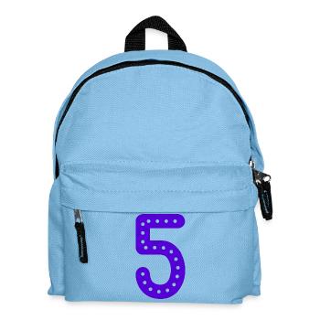 5 YEARS. 5TH ANNIVERSARY. BIRTHDAY 5 YEARS. FIVE - Kids' Backpack - light blue - Front