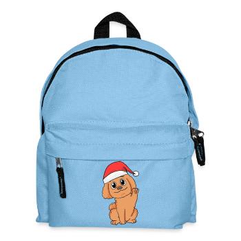 Poodle Dog Animal Christmas - Kids' Backpack - light blue - Front