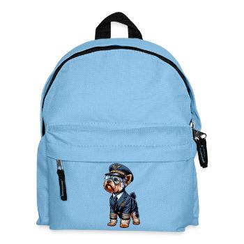 Yorkshire Terrier Pilot - Kinder Rucksack - Hellblau - Vorne