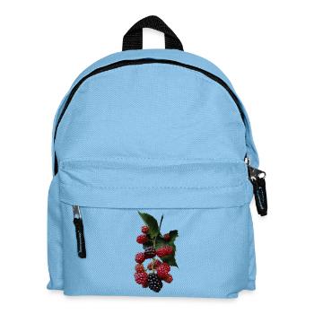 Berry Bush Pattern: Blackberries - Kids' Backpack - light blue - Front