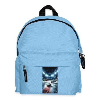 Eishockey. Stick und Puck. - Kinder Rucksack - Hellblau - Vorne