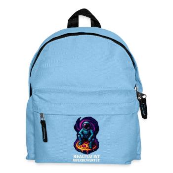 Astronaut on pizza in the cosmos - Kids' Backpack - light blue - Front