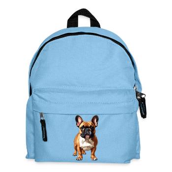 Bouledogue français - Sac à dos Enfant - bleu clair - Devant