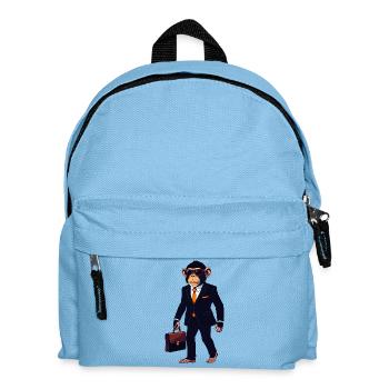 Singe en costume avec valise Responsable de l’humour Mortiv - Sac à dos Enfant - bleu clair - Devant